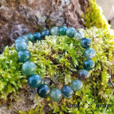 Bracelet Agate Mousse ÉQUILIBRE Chakra Anahata pierre fine