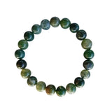 Bracelet Agate Mousse ÉQUILIBRE Chakra Anahata pierre fine