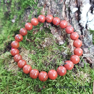 Bracelet Jaspe Rouge ANCRAGE Chakra Mulhadara pierre fine