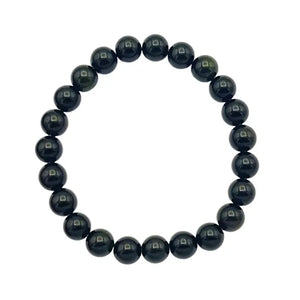 Bracelet Obsidienne Œil Céleste PROTECTION Chakra Ajna pierre fine