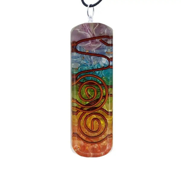 Collier Pendentif Énergie Orgone 7 Chakras