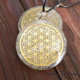 Collier Pendentif Fleur de Vie Orgone | Scalaire Sélénite pendentif orgonite