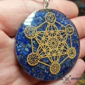 Collier Pendentif Orgonite MÉTATRON Lapis Lazuli pendentif orgonite