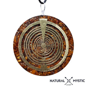 Collier Pendentif Orgone | Scalaire MÉTATRON Oeil de Tigre