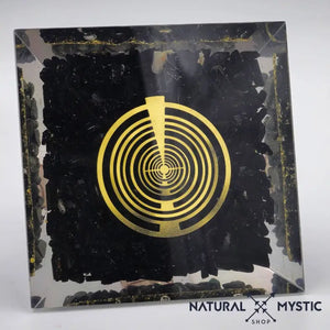 Pyramide Orgone NUBIENNE Pyrite et Tourmaline Noire XL pyramide orgonite