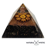 Pyramide Orgonite PROTECTION Cristal de Roche Tourmaline Noire orgonite